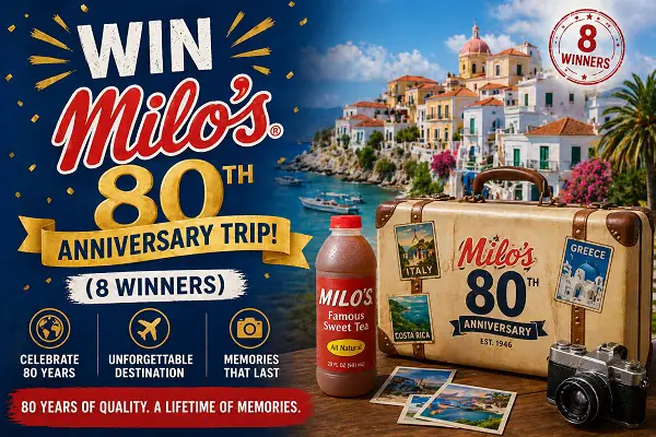Win Trip to Milo’s 80th Anniversary! (8 Winners)