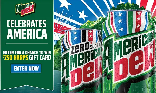 Mountain Dew Harps Sweepstakes – Win $250 Harps Gift Card! (20 Winners)