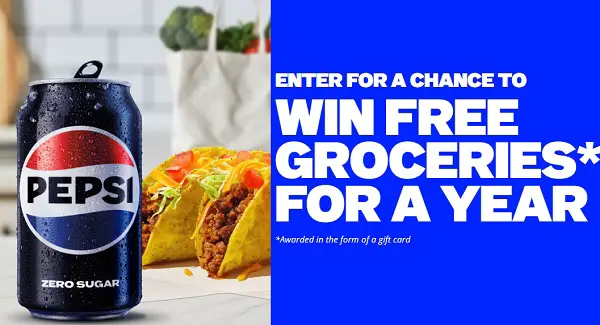 2026 Pepsi Groceries for a Year Sweepstakes – Win Free Groceries Gift Card! (30 Winners)