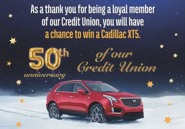 PSFCU 50th Anniversary Sweepstakes – Win a 2026 Cadillac XT5
