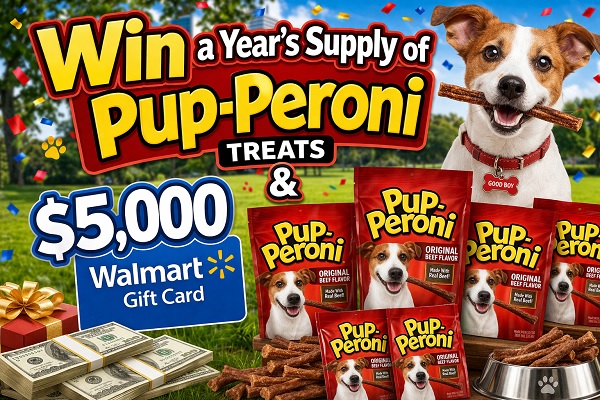 Win a Year’s Supply of Pup-Peroni Treats & $5,000 Wal-Mart Gift Card!