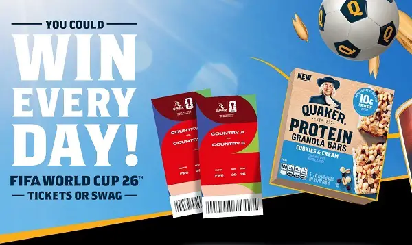 Quaker FIFA World Cup 2026 Giveaway: Win World Cup Tickets and More!