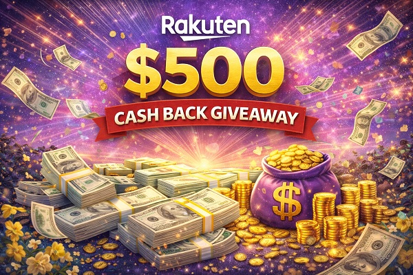 Rakuten $500 Cash Back Sweepstakes! (3 Winners)