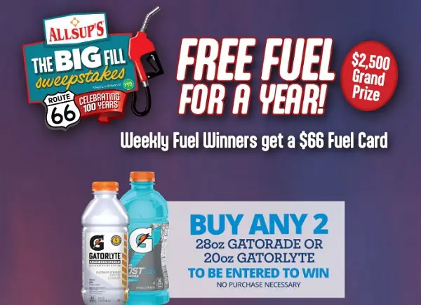 Win Free Fuel for a Year in the Route 66 Fuel Sweepstakes!
