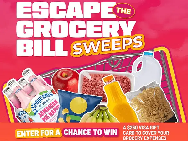 Seagram’s Escapes Grocery Sweepstakes: Win a $250 Visa Gift Card! (5 Winners)