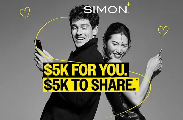 Simon Share the Love Sweepstakes – $5K for You, $5K to Share!