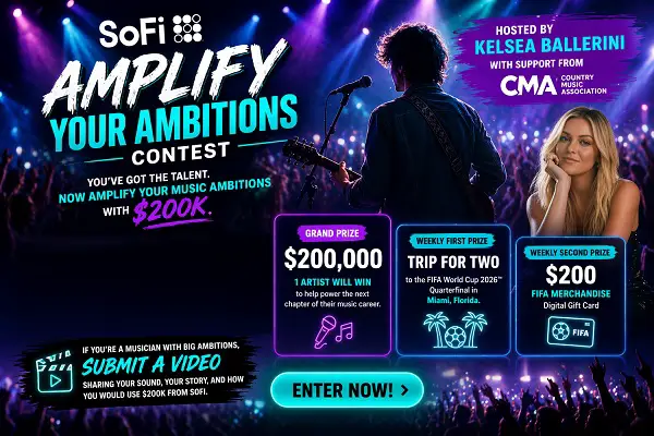 SoFi Amplify Your Ambitions Contest: Win $200K for Your Music Career!