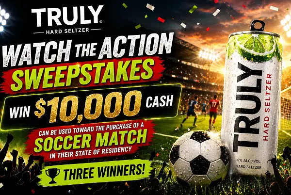 Truly Hard Seltzer Giveaway: Win $10,000 for a Soccer Match! (3 Winners)