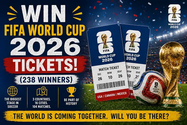 Verizon World Cup Sweepstakes: Win FIFA World Cup 2026 Tickets! (238 Winners)