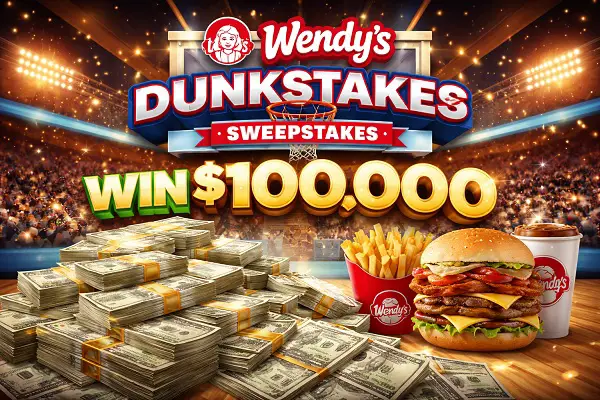 Wendy’s Dunkstakes Sweepstakes: Win $100000 Cash, Sneakers & Gift Cards!