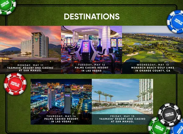 Wheel of Fortune Yaamava’ Giveaway: Win Vegas, Golf & Casino Vacation Trips!