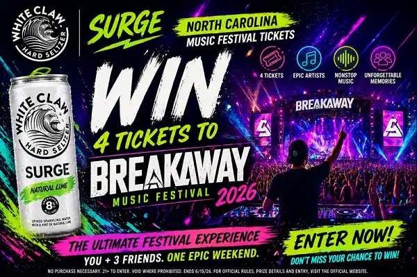 Win 4 Tickets to Breakaway Music Festival 2026!