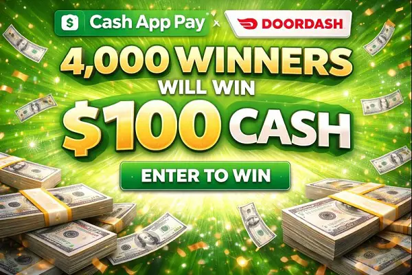 Cash App Pay x DoorDash Giveaway: Win $100 Cash! (4000 Winners)
