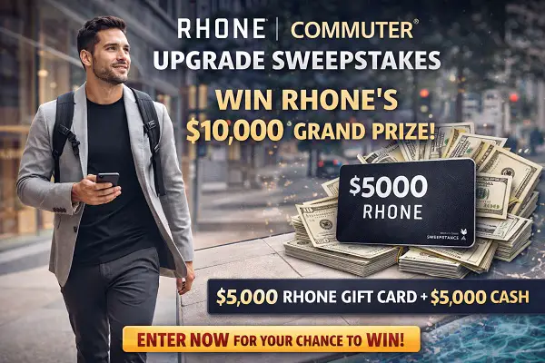Rhone Commuter Upgrade Sweepstakes – Win $5000 Cash + Rhone Apparel!