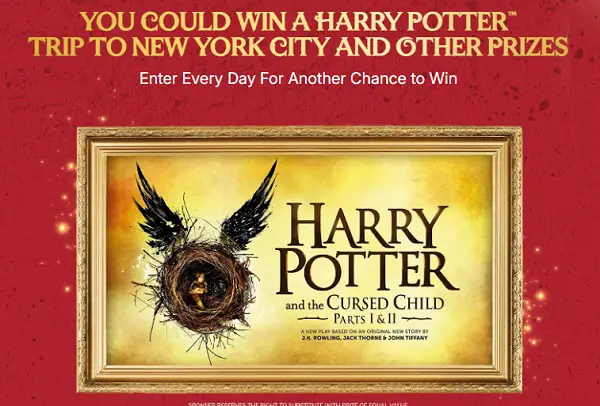 Win Harry Potter and the Cursed Child Broadway Tickets & Trip!