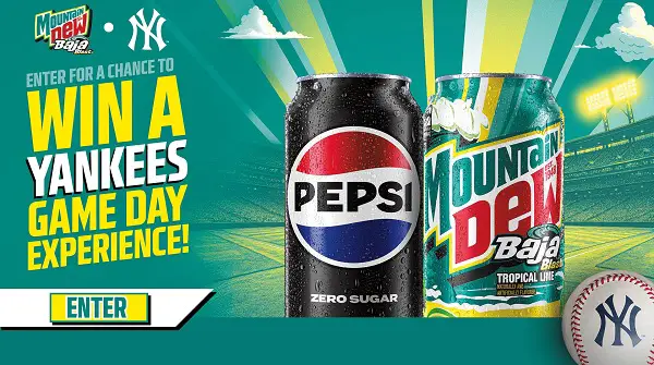 Mountain Dew Baja Blast Sweepstakes 2026: Win New York Yankees Tickets!