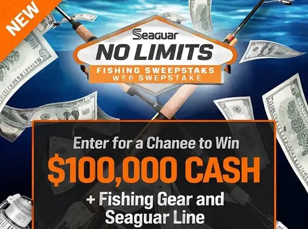 Seaguar No Limits Fishing Sweepstakes: Win $100,000 Cash, Weekly $1,000 Cash + Fishing Gear!
