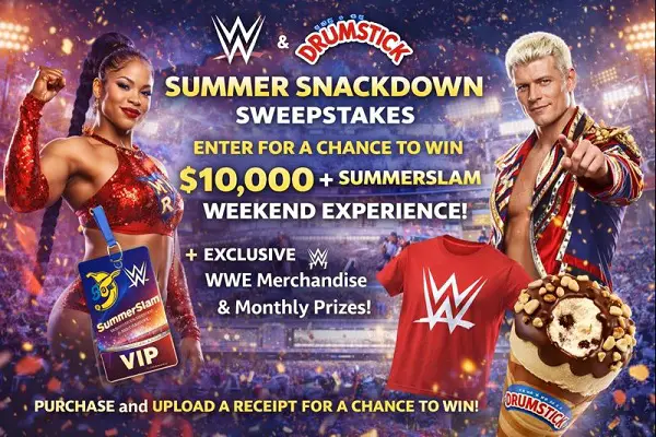 WWE Drumstick Giveaway: Win $10K + SummerSlam Trip!