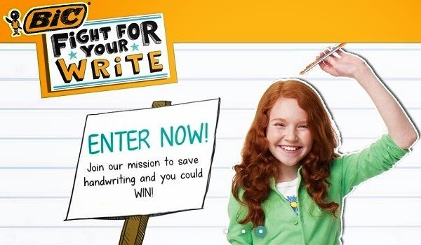 BIC Fight for Your Write Sweepstakes