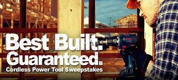 Bosch Best Built IWG Sweepstakes