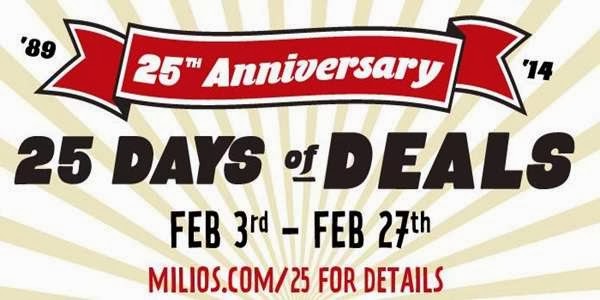 Milios.com 25th Anniversary Sweepstakes