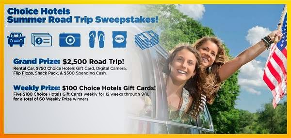 Choice Hotels Summer Road Trip Sweepstakes