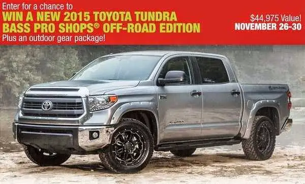 Bass Pro Shops Holiday Toyota Sweepstakes