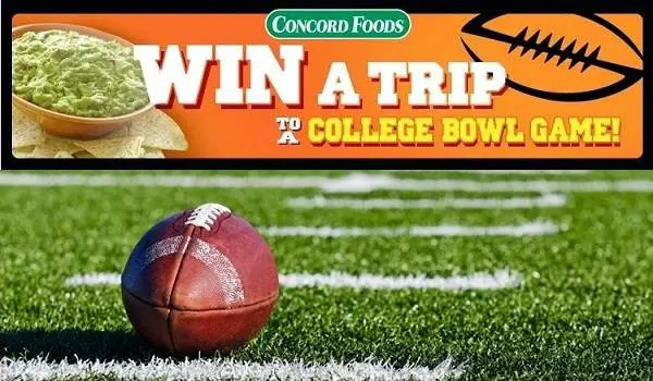 Concord Foods College Bowl Game Trip Sweepstakes