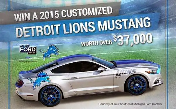 Detroit Lions Mustang Giveaway