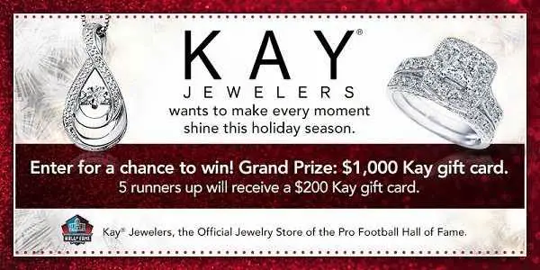 Win $1000 or $200 Kay Jewelry Gift Card