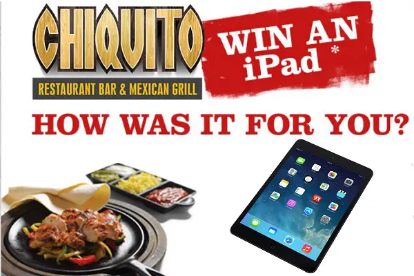 Tell Chiquito Feedback Survey to win an iPad