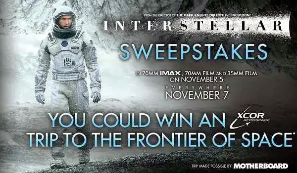 Fandango’s Interstellar Sweepstakes