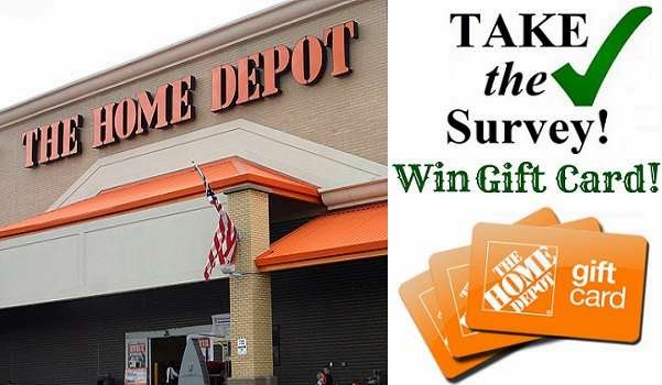 Home Depot Opinion Survey Sweepstakes: Win $5,000 Home Depot Gift Card