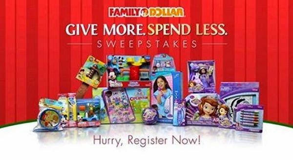 Family Dollar Give More, Spend Less Holiday Sweepstakes