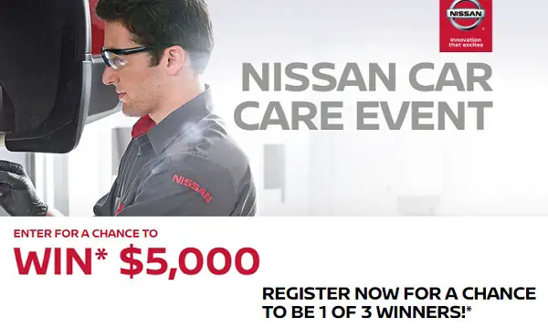 Nissan.com Car Care Event Sweepstakes