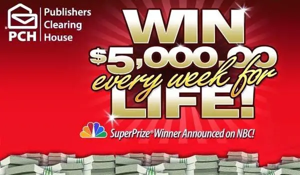PCH.com $5,000 a Week for Life Sweepstakes Giveaway No. 4900, 4650 & 4651