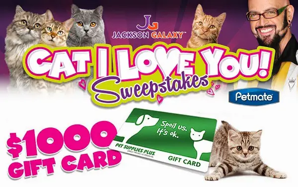 Petsuppliesplus.com Cat I Love You Sweepstakes