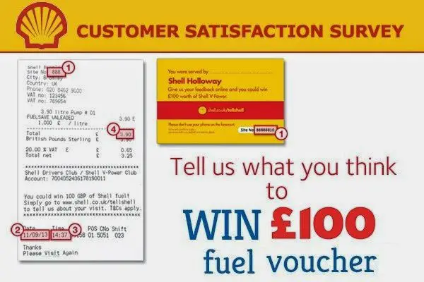 Tell Shell Feedback in Customer Survey: Win £100 Fuel Voucher