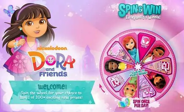 ToysRus Dora & Friends Spin & Win Sweepstakes