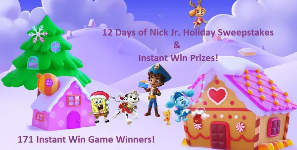 Nick Jr. Holiday IWG and Sweepstakes on 12DaysofNickJr.com