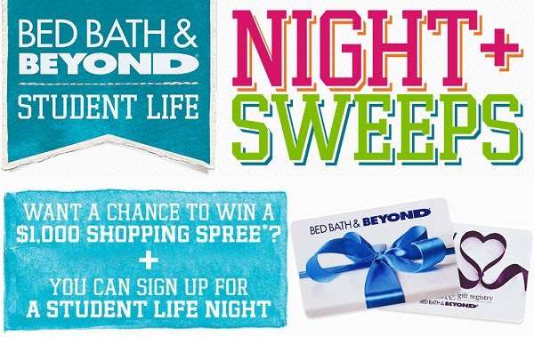 Bed Bath & Beyond Student Life 2015 Sweepstakes