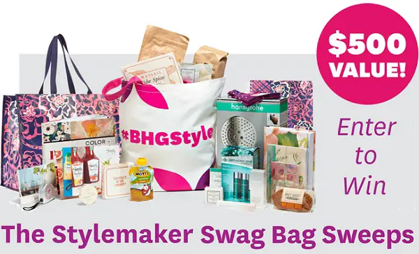 Better Homes and Gardens 2015 Stylemaker Gift Bag Sweepstakes