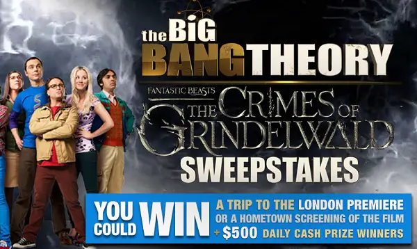 The Big Bang Weeknights Fan-Tastic Sweepstakes