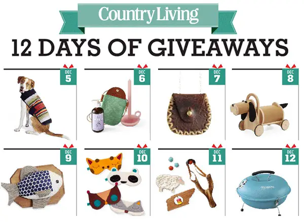 Countryliving.com 12 Days of Christmas Giveaways