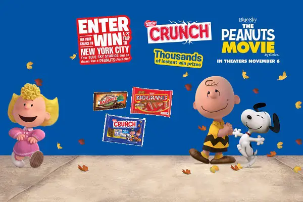 Nestle Crunch and Peanuts Movie IWG Sweepstakes