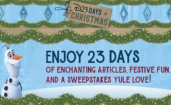 Disney D23 Days Of Christmas Sweepstakes