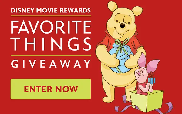 Disneymovierewards.com Favorite Things Giveaway Sweepstakes