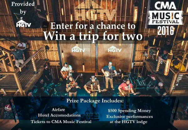 HGTV’S CMA Festival Ultimate Fan Flyaway Sweepstakes