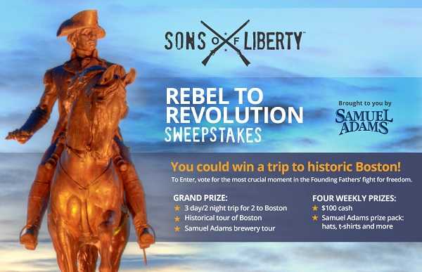 History Rebel to Revolution Sweepstakes