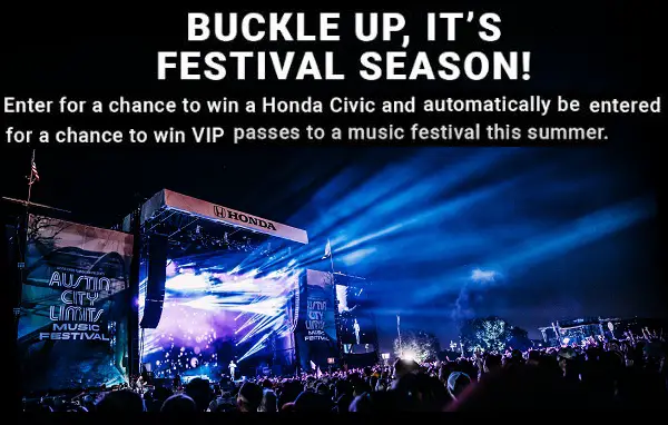 Win A Honda Civic Of Your Choice On Music.Honda.com